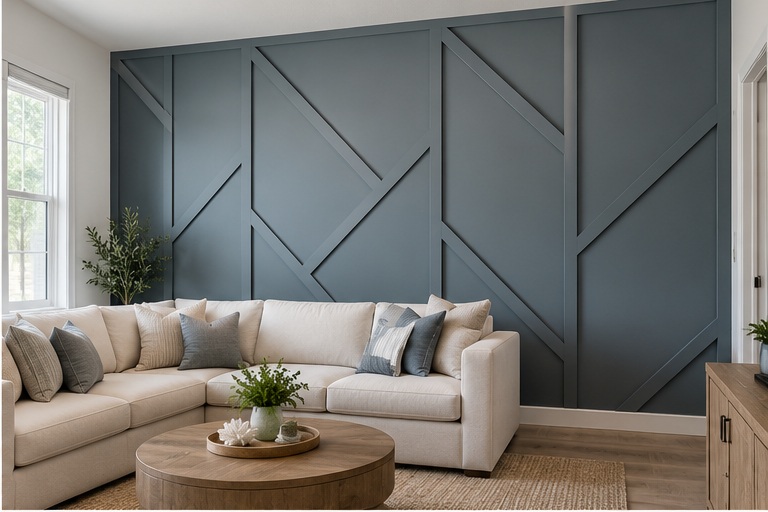 Geometric accent wall inspiration